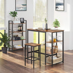 VASAGLE Bar Table with Sturdy Metal Frame, Easy Assembly, Industrial Design, 23.6 x 42.9 x 39.4 inches, Rustic Brown