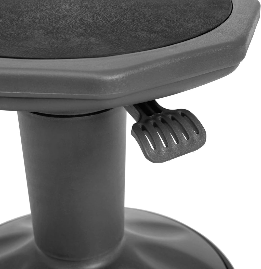 Flash Furniture Carter Adjustable Height Kids Active Stool - Flexible Gray Stool for Classroom and Home - Non-Skid Bottom - Rubberized Seat - 14" - 18" Seat Height