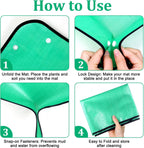 Plant Repotting Mat for Garden, 2 Pcs Waterproof Potting Mat Foldable Indoor Plant Mats Portable Square Gardening Mat Potting Tray with 6 Pcs Mini Garden Tools Set for Plant Lovers Gardening Gifts