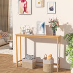 VASMIA Console Table, Entryway Table, Narrow Sofa Table, 39" Bamboo Hallway Table for Entryway, Living Room, Bedroom, Foyer, Natural