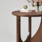 Solid Wood Round Side Table, 19.68'' End Table for Living Room Bedroom, Small Bedside Table, Couch Side Table for Small Space