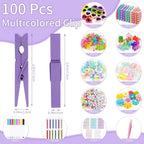 100 Set Cheer Pins Spirit Clips Cheerleader Wooden Clothes Pins for Backpack DIY Cheer Pin Decorations Cheer Gift Bulk for Team with Resin Animal Bow Eyeglass Flower Sticker (100, Cheer Set)