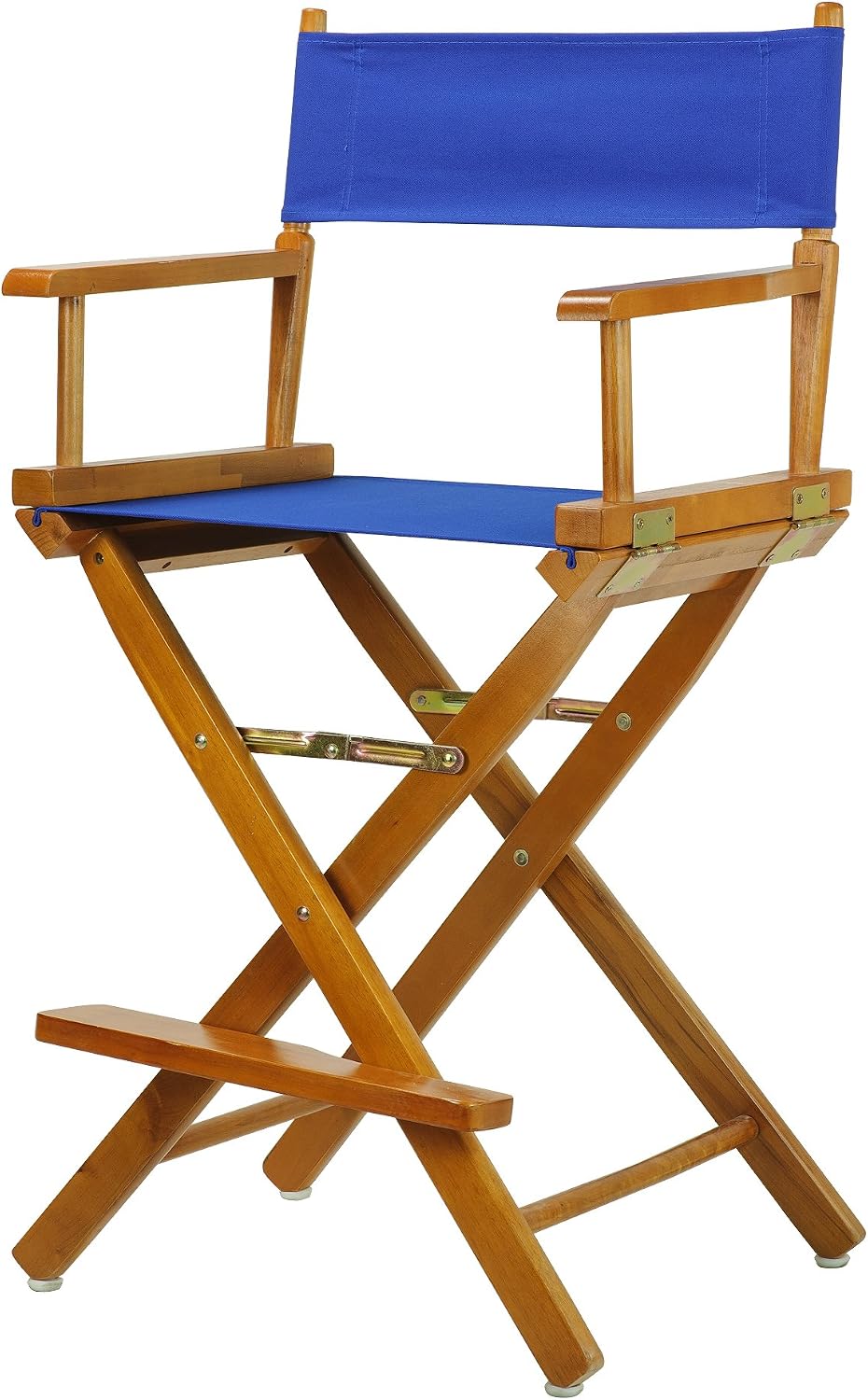 Casual Home 24" Director's Chair Honey Oak Frame-with Royal Blue Canvas, Counter Height