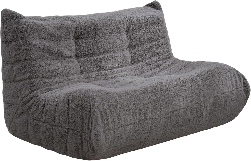 Bean Bag Loveseat Chair Big Sofa Beanbag Chair for Adults Fireside Chair Bean Bag Lounger with Memory Foam Filled for Home,Apartment or Gaming Venue（DGY Teddy）