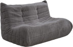 Bean Bag Loveseat Chair Big Sofa Beanbag Chair for Adults Fireside Chair Bean Bag Lounger with Memory Foam Filled for Home,Apartment or Gaming Venue（DGY Teddy）