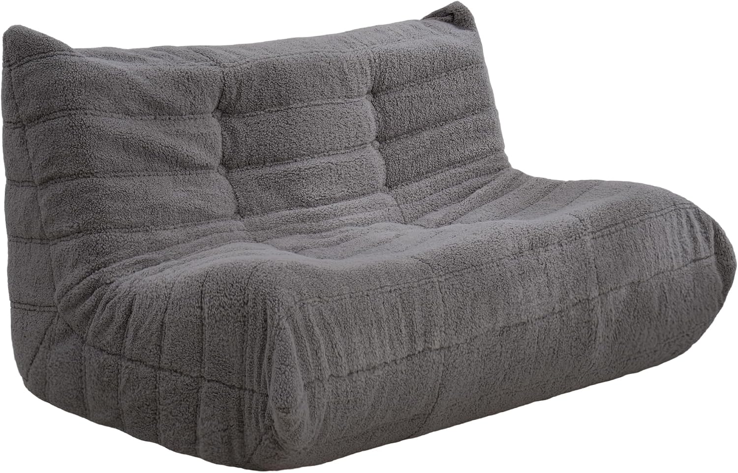 Bean Bag Loveseat Chair Big Sofa Beanbag Chair for Adults Fireside Chair Bean Bag Lounger with Memory Foam Filled for Home,Apartment or Gaming Venue（DGY Teddy）
