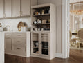 Palace Imports 100% Solid Wood 32"" Pantry Cabinet with Clear Glass Doors, 2-Drawers and Adjustable Shelves