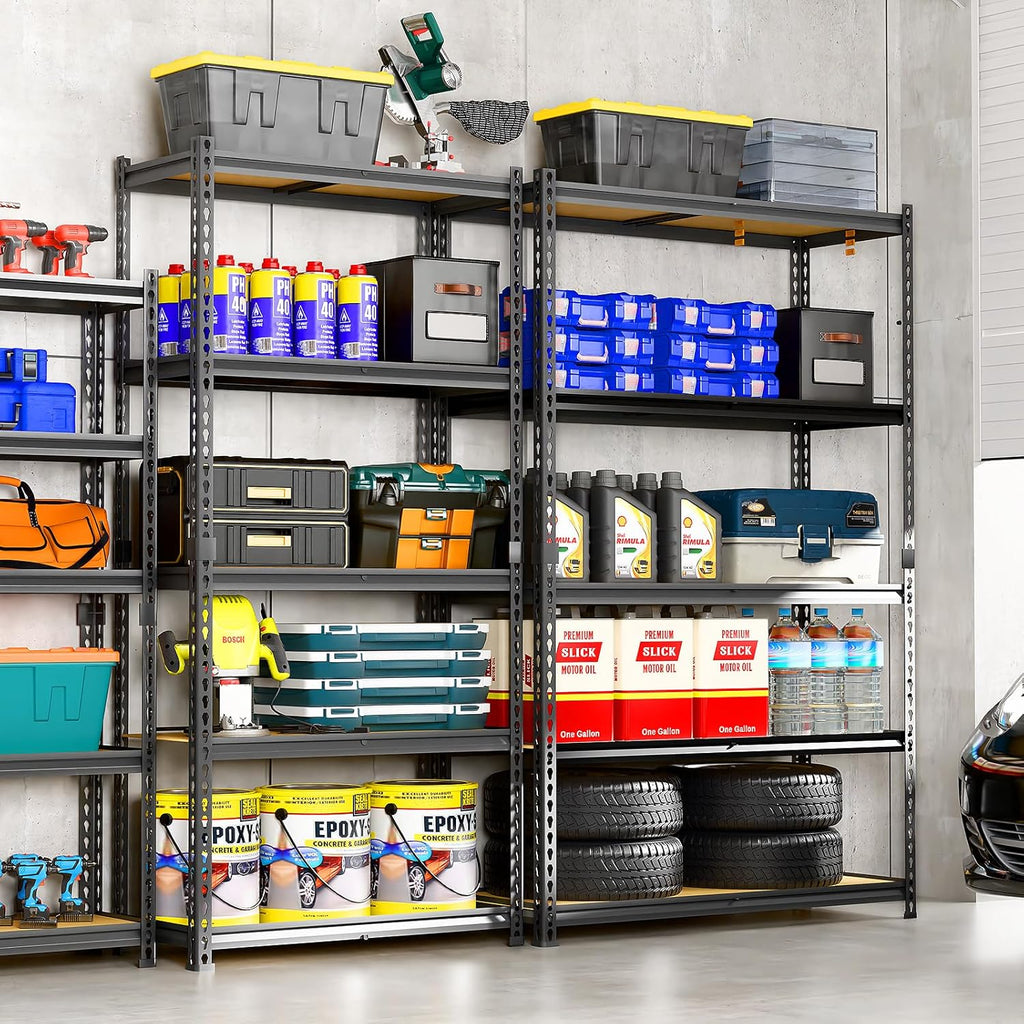 LEVELEVE 5-Tier Storage Shelving Unit, Metal, for Kitchen, Garage, Laundry Room, Adjustable, 30" L x 12" W x 60" H, Rectangular