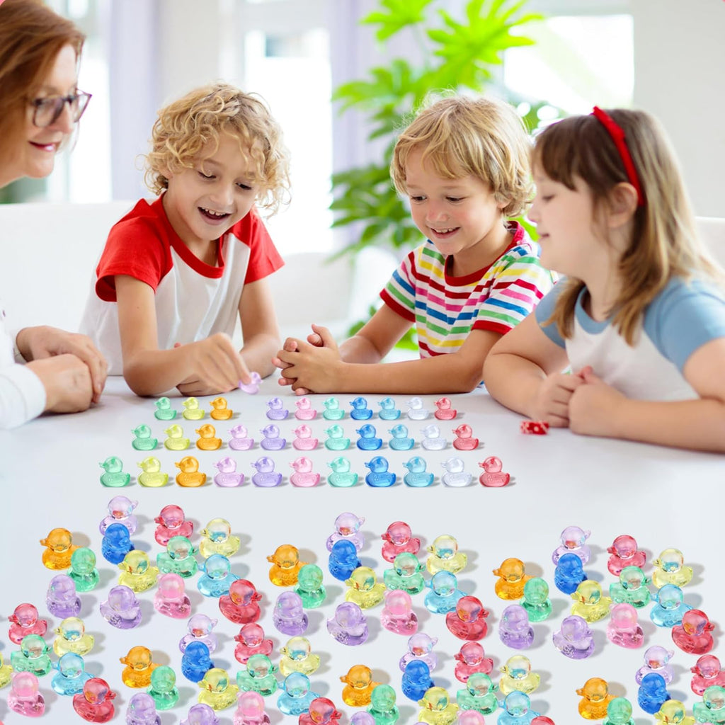 200PCS Mini Resin Small Ducks to Hide Miniature Tiny Little Plastic Ducks for Hiding Resin Duck Bulk Pack for Micro Garden Aquarium DIY Craft Office Desk Decor Vase Filler Gifts Party Favors
