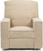 Storkcraft Texas Nursery Power Recliner Swivel Glider – Oeko-TEX 100 Certified, Nursery Rocking Chair with Push-Button Electronic Recline Function, USB-A and USB-C Charging Ports (Vanilla Sherpa)