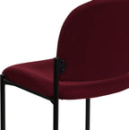 EMMA + OLIVER Comfort Burgundy Fabric Stackable Steel Side Reception Chair