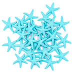 AUEAR, 30 Pack Lovely Starfish Decor Pencil Finger Resin for Wedding Crafts Home Decoration (Light Blue)