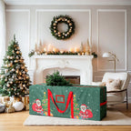 9 Ft Christmas Tree Storage Bag, Waterproof Heavy Duty Oxford, Extra Large Xmas Tree Storage Bag with Handles and Sleek Zipper for Christmas Ornaments Wreath, Green