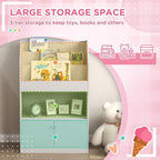 Toy Storage Cabinet, Bookcase Bookshelf for Room, Bedroom, Playroom, Nursery, Gray