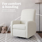 Graco Bellwood Power Recliner Swivel Glider (Ivory Boucle) – Electronic Power Recliner for Nursery, Includes Dual-USB Charging Port for USB-A & USB-C, Glider Rocking Chair with Full Recline