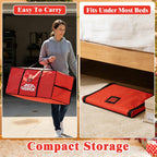 Christmas Tree Storage Bag 7.5 Ft, Heavy Duty 600D Oxford Cloth with Built-in Double Mesh Pockets, Double Zippers & Reinforced Handles (50×16×20in)