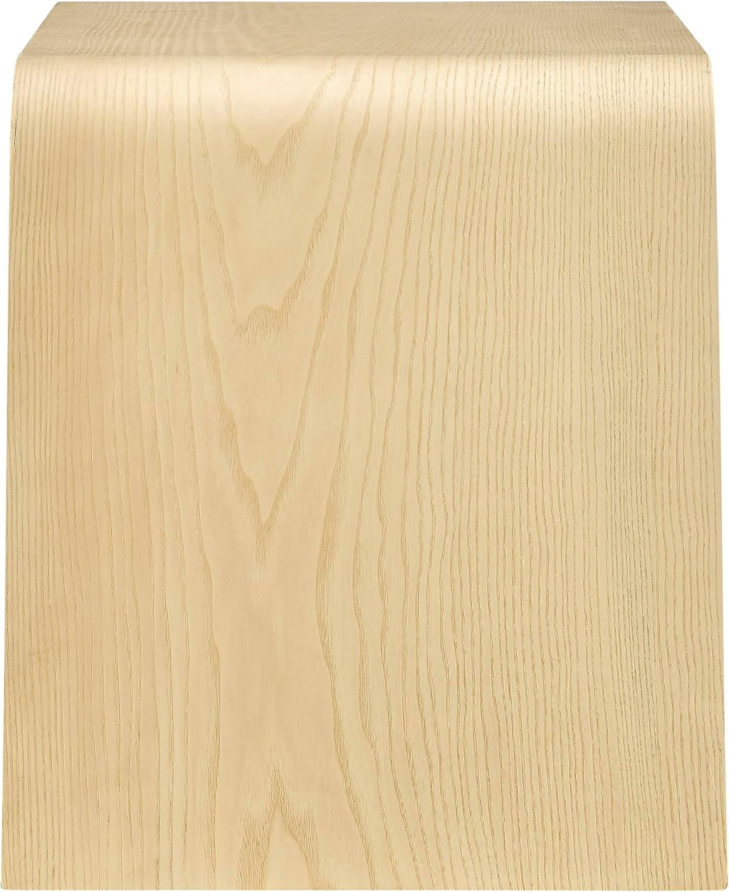 Euro Style Anise End Table | Mid-Century Modern Bentwood Style | Sofa-Side Table for Living Room, Lounge, Bedroom, Nursery, Waiting Areas or Office with Built-in Magazine Storage | Natural Veneer