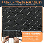 FDW Room Divider 6 Panel Folding Privacy Divider 6 Ft Indoor Wall Divider Portable Partition Wood Screen, Coal Black