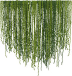 60 Pcs Hanging Moss Vines Faux Moss Garland for Decorating Artificial Amaranthus Hanging Flowers 59-62 Inch Fake Mossy Rope for Crafts Wedding Arch Floral Arrangment Wall Hanging Mantle Outdoor