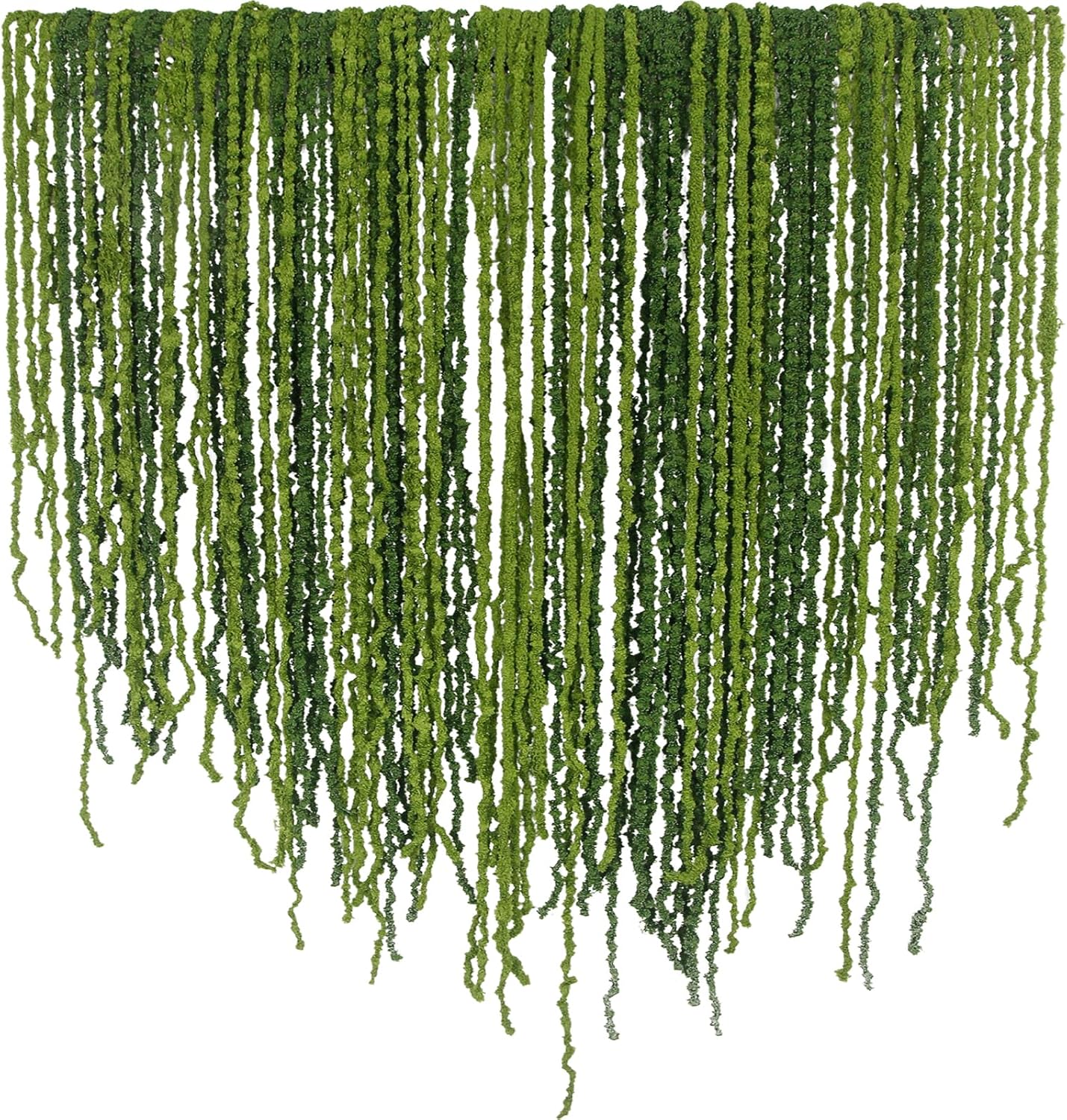60 Pcs Hanging Moss Vines Faux Moss Garland for Decorating Artificial Amaranthus Hanging Flowers 59-62 Inch Fake Mossy Rope for Crafts Wedding Arch Floral Arrangment Wall Hanging Mantle Outdoor