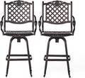 Christopher Knight Home Avon Outdoor Cast Aluminum Bar Stools, 2-Pcs Set, Shiny Copper
