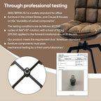 Swivel Dining Chairs Set 4,Mid-Century Modern PU Upholstered with 360°AUTO Swivel Metal Legs,Suitable for Dining Rooms, Living Rooms, and Bedrooms.(Brown)