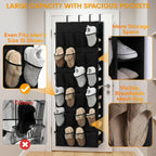 40-50 Pairs Over the Door Shoe Organizer, Large Double-Sided Pockets Hanging Shoe Rack, Space-Saving Closet Door Organizer Fits Boots,Sneakers or Larger Shoes,Shoe Storage for Bedroom, Closet,Entryway