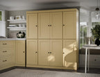 Palace Imports Solid Wood Kitchen Pantry Cabinet – 71.5" Tall x 65" Wide - Wooden Storage Cabinet w/ 8 Shaker Doors, 2 Drawers & 12 Adjustable Shelves – Yellow, 100% Eco-Friendly Wood, Made in Brazil