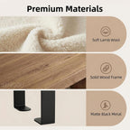 Modern Entryway Bench with Abstract Metal Leg,Wooden Boucle Bench,Upholstered End of Bed Bench,Shoe Changing Bench for Entryway Livingroom Bedroom (140cm/55)