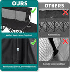 1MORE Soccer Bench with Canopy, Portable Folding Team Bench, 8 Seats Foldable Sideline Benches, Soccer Chair with Bag & Mesh Backrest, Adult Team Chair for Football