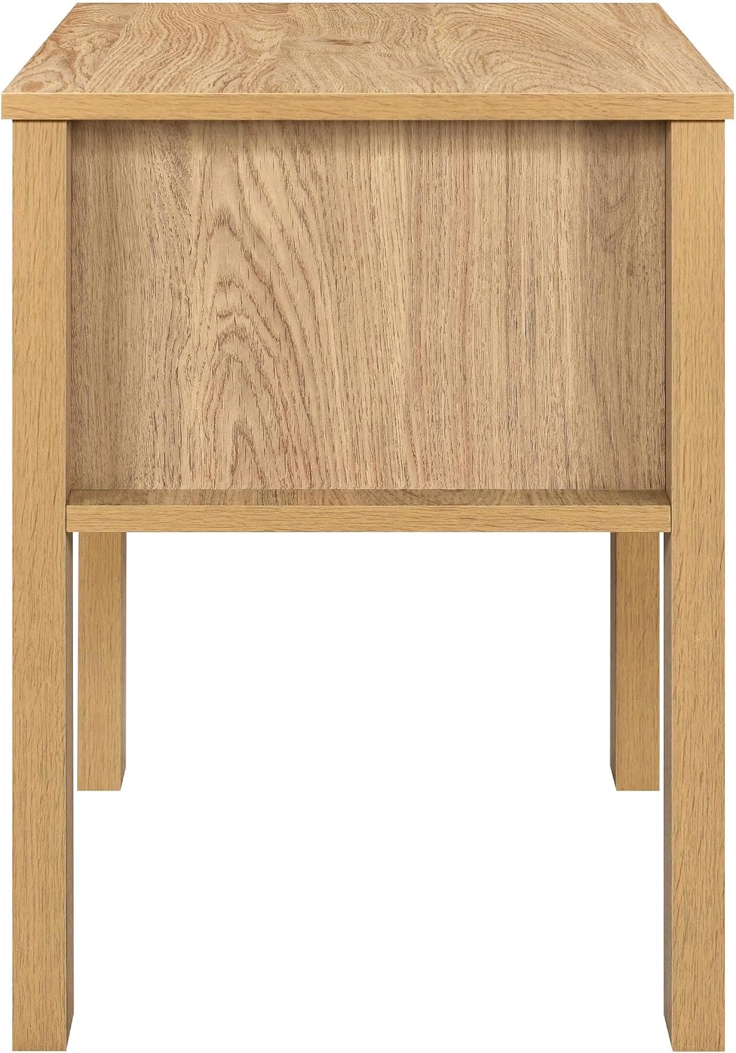 New Classic Furniture Thayer Wood 1-Drawer End Table/Bedside Table in Natural