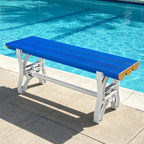ABS Plastic Utility Bench for Locker Room, Pool, Gym and Spa, Indoor Outdoor Seating Bench(80inch)