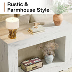 Tribesigns Farmhouse Console Table, 47 Inches Entryway Console Table with Storage, Industrial Hallway Accent Table for Living Room, Entrance