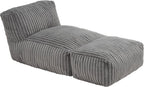 Bean Bag Chairs for Adults Giant Bean Bag Chair Memory Foam BeanBag Chair Bean Bag Sofa with Filler Faux Fur Fireside Beanbags Lazy Sofa for Living Room Bedroom Office (Grey, Large)