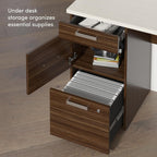 Bestar, Ridgeley Collection, 3-Piece Set Including a U-Shaped Desk with Hutch, a Lateral File Cabinet, and a Bookcase