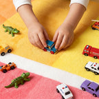 Breling 4 x 6 ft Pencil Rug Classroom Decor Educational Area Rug Soft Faux Wool Floor Mat Non Slip Cushion Welcome for Back to School Teacher Party Gift Learning Play Read Corner