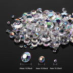 Hicarer 4000 Pieces Diamonds Crystals Acrylic Gems Wedding Table Scattering Gemstones Christmas Party Decorations Bridal Shower Masquerade Vase Fillers(Crystal AB,3 mm, 6 mm and 10 mm)