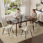 Miereirl Dining Chairs Set of 8, Modern Upholstered Dining Chairs, Kitchen Chairs with Cushioned Seat and Back, Armless Side Chairs with Metal Legs for Dining Room Kitchen