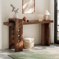 S.E.C.D Modern Console Table for Entryway, 63-Inch Floating Visual Entrance Sofa Table, Wood Hall Table for Living Room, Foyer, Hallway, Walnut
