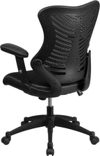 Flash Furniture Kale High Back Designer Black Mesh Executive Swivel Ergonomic Office Chair with Adjustable Arms