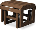 POLYWOOD Adirondack Glider Ottoman, Teak