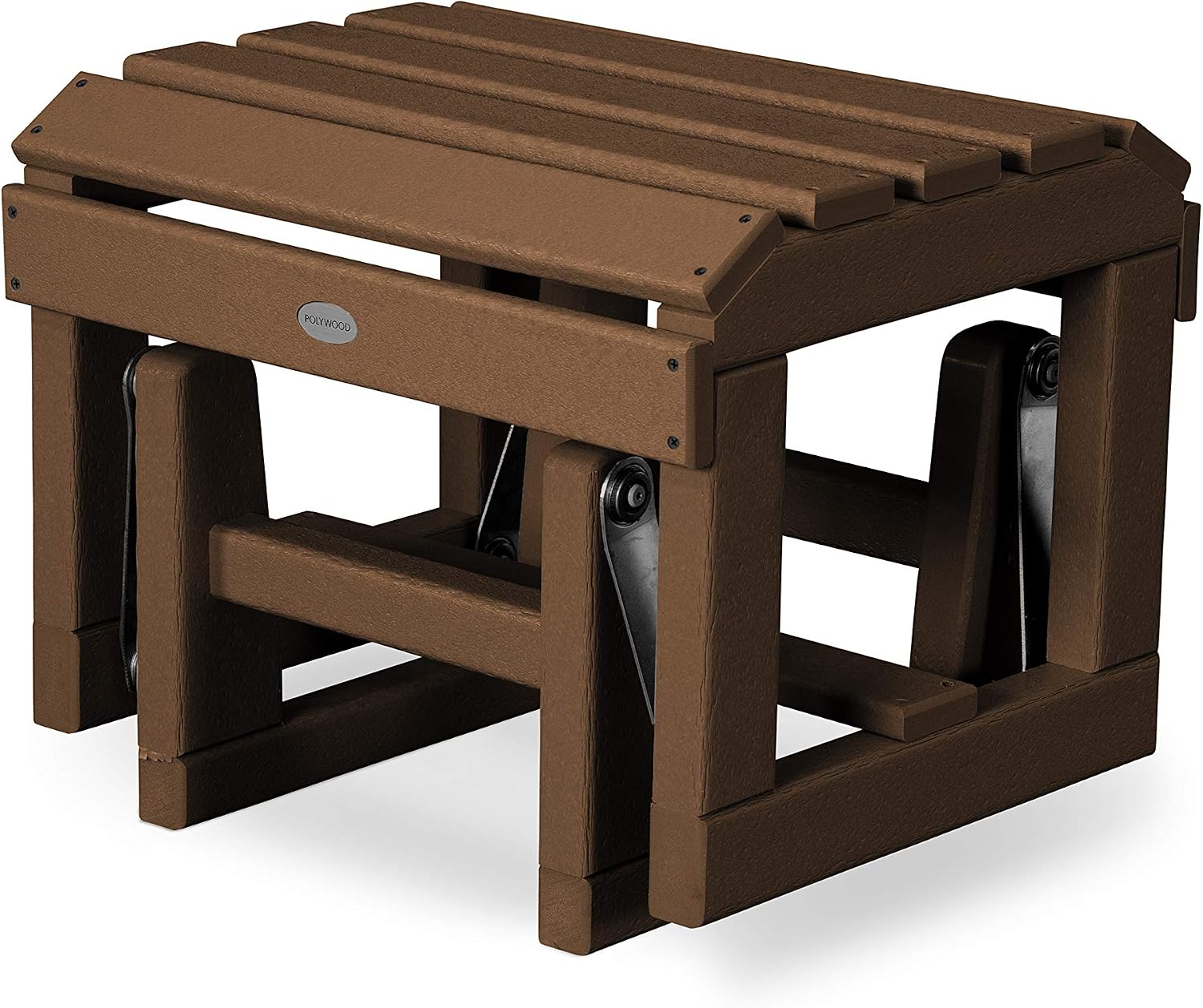 POLYWOOD Adirondack Glider Ottoman, Teak