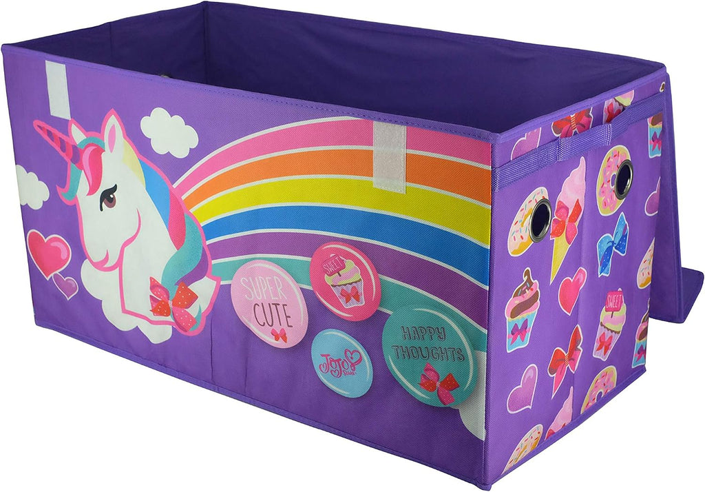Idea Nuova JoJo Siwa 5 Piece Storage Set Including Collapsible Trunk, 2 Storage Cubes, 1 Sequin Storage Cube and 1 Pop Up Hamper