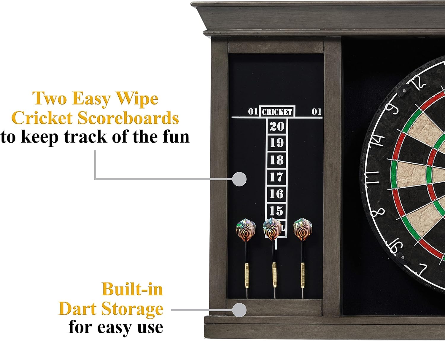 Barrington Official Size Dartboard Multiple Styles Pre-Assembled Pub Style Wood Dartboard Collection