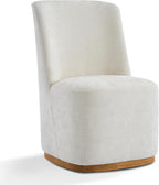 Christopher Knight Home Lucy Chenille Upholstered Dining Chairs Set of 2, Sturdy Wooden Dining Chair with Pedestal Base, Modern Kitchen Chairs with Solid Back, Versatile Indoor Usage, Beige