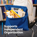 Seat Sack Student Chair Storage Pocket - 14", Single Pocket, Classroom Chair Organizer for Student Desks, Durable Over-the-Chair Storage, Blue, 1-Pack