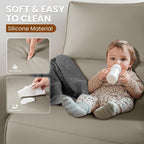 Power Swivel Rocking Recliner- Glider Rocking Chair for Adult - Nursery Glider for Breastfeeding,Quiet Motor, Faux Leather - Swivel Recliner for Living Room, Nursery (Khaki)