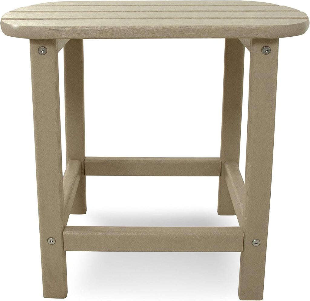 Polywood Adirondack Chair & 18" Side Table Bundle, Sand