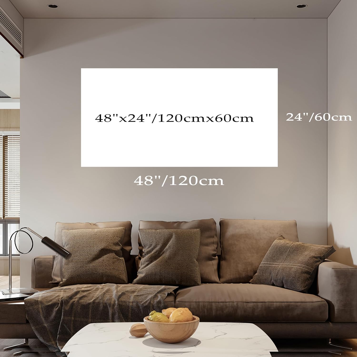 Brushart Abstract Wall Art Large Landscape Canvas Wall Art Pictures Paintings Wall Decor Living Room Textured Artwork for Dining Room Walls Bedroom Home Office, 48"x24"