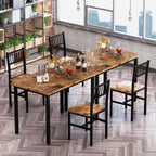 AWQM 3 Piece Dining Table Set for 2, Small Kitchen Table Set for 2 with Chairs,Wood Breakfast Nook Table and Chairs Set of 2,Dinette Set for Small Space,Dining Room,Apartment, Brown